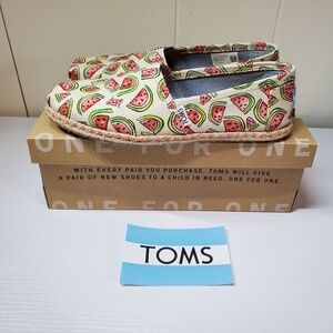 TOMS Classic Natural/Pink Watermelon Rope Sole Women’s Size 8.5 (US)